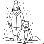 Winter Outfits Coloring Page