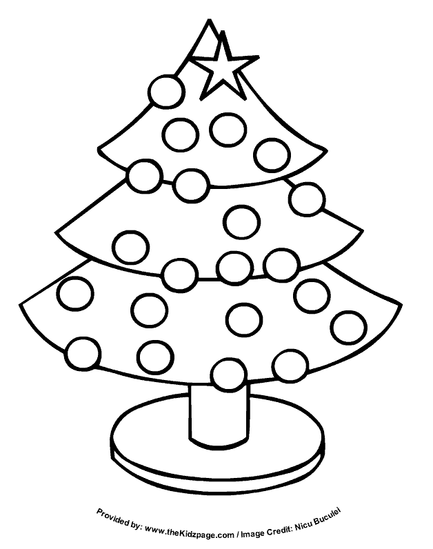 christmas tree cartoon clipart sheet