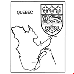 Canada Day Quebec Map Coloring Pages