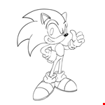 Sonic Clipart Coloring Page
