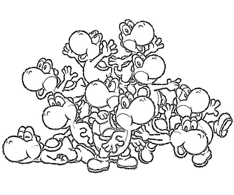 yoshi island colouring pages