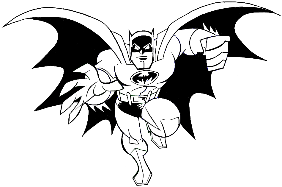 how to draw batman coloring page