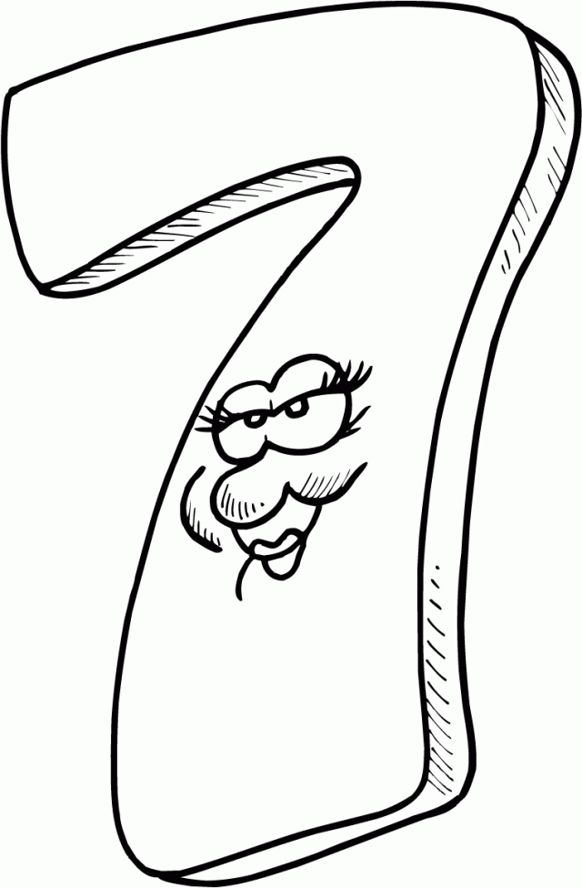 number 7 coloring page
