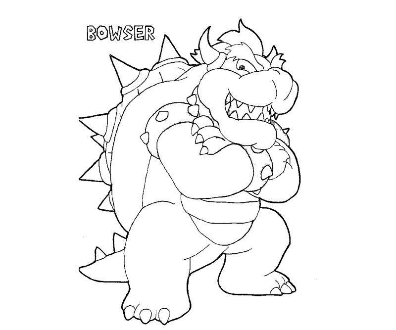 8 bowser coloring page