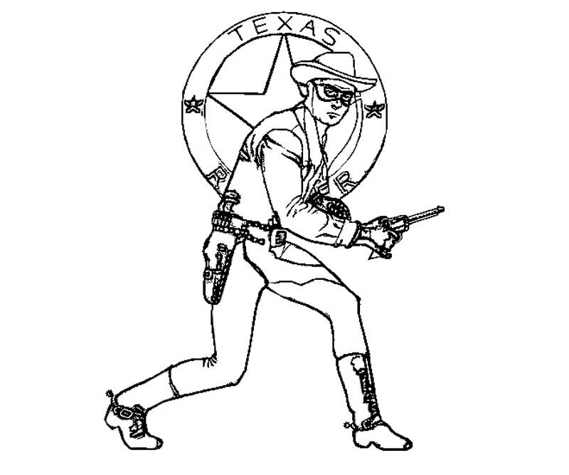 2 the lone ranger coloring page