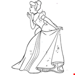 Cinderella Fairytale Coloring Page