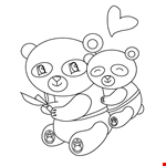 Cute Panda Coloring Page