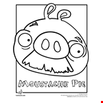 Angry Birds Coloring Pages Moustache Pig Cartoon Jr 