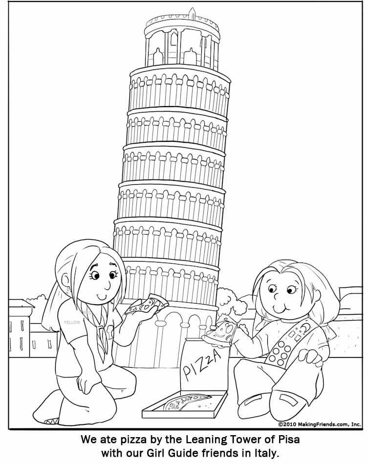 italian girl guide coloring page | followpics